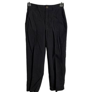 Bulldog Juniors Cotton Ripstop Cargo Pant 9 Black Straight Leg Patch Pockets